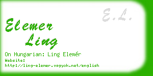 elemer ling business card
